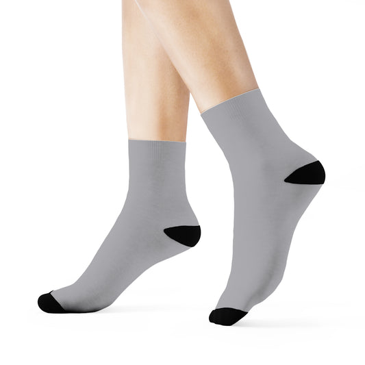 Simple Socks - Silver Crew Socks