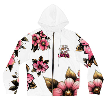 Lilly Amour Rose - Women’s Full-Zip Hoodie