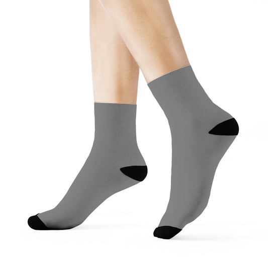 Simple Socks - Grey Crew Socks