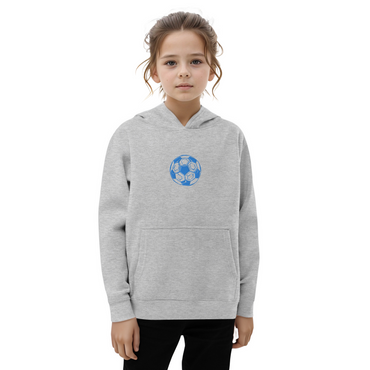 Embroidered Soccer Print Kids fleece hoodie