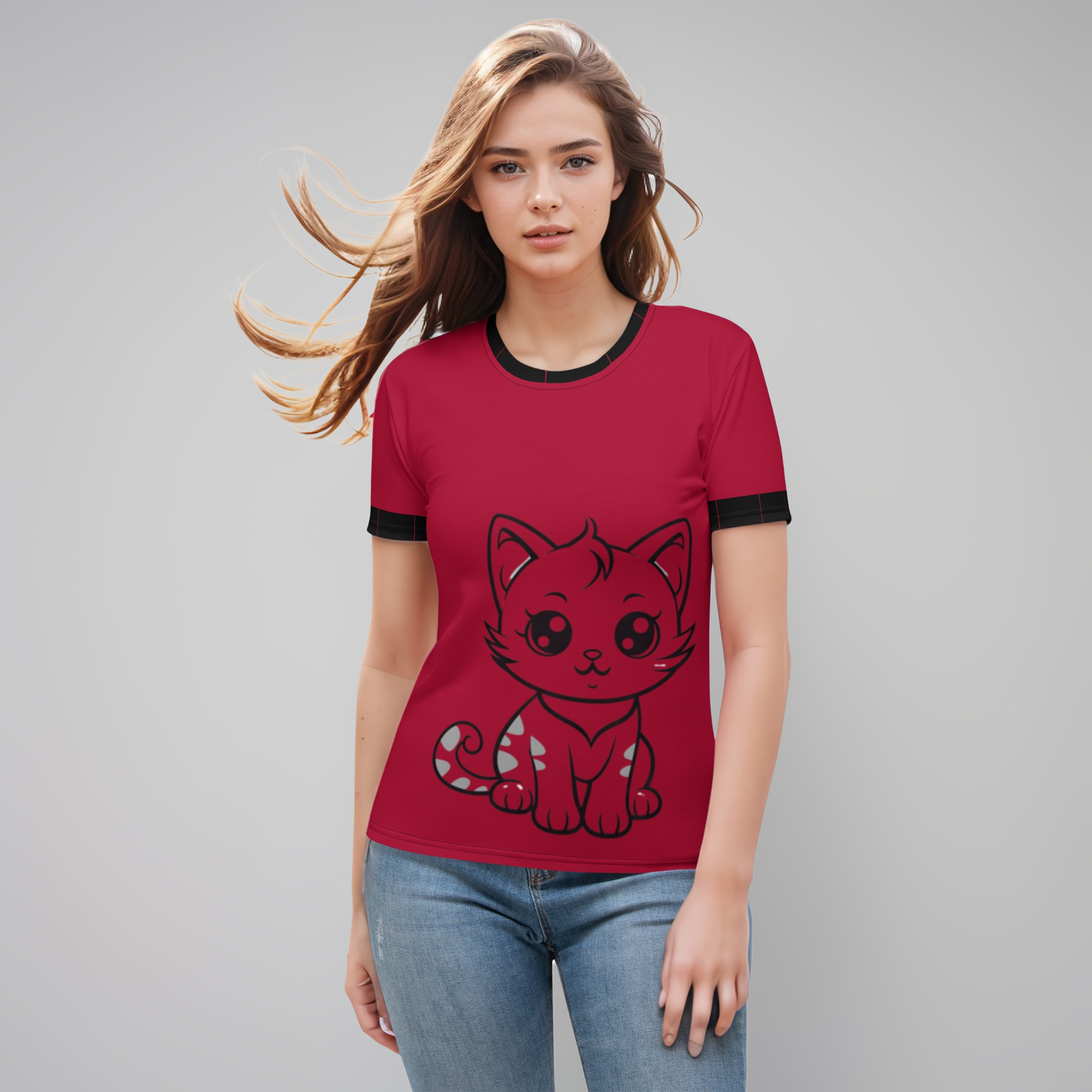 Premium Red Kitty Women's T-shirt